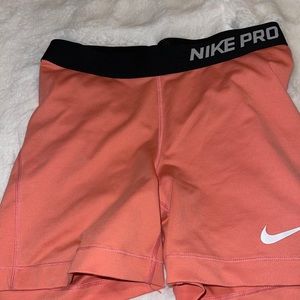 Gently used size small nike pro coral short tights